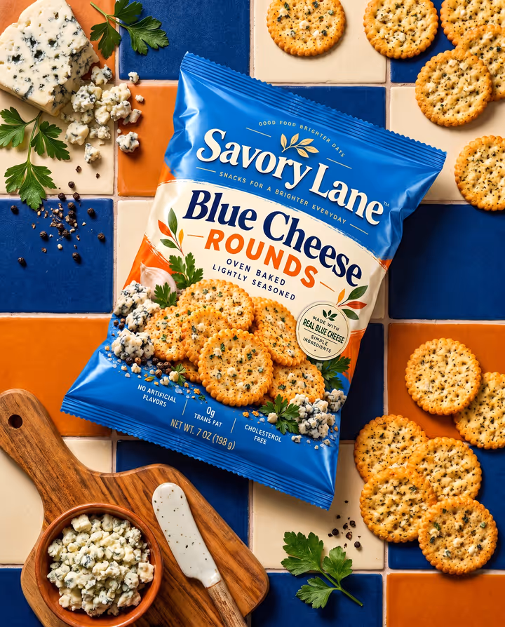 Tiled Snack Flat-lay