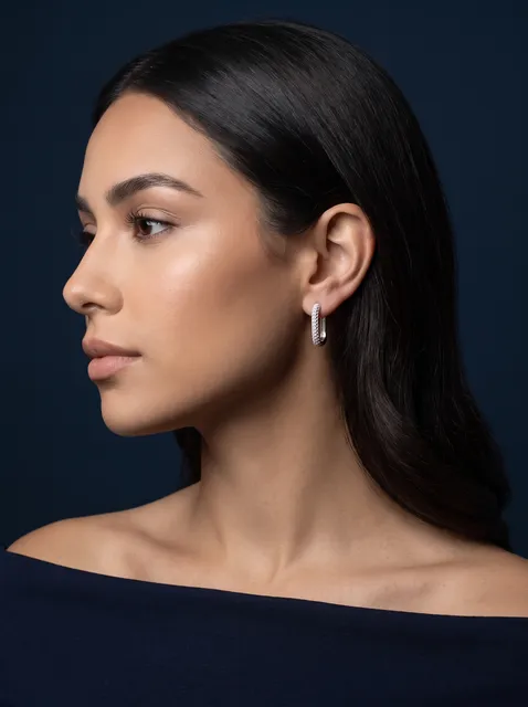 Earrings Navy Profile