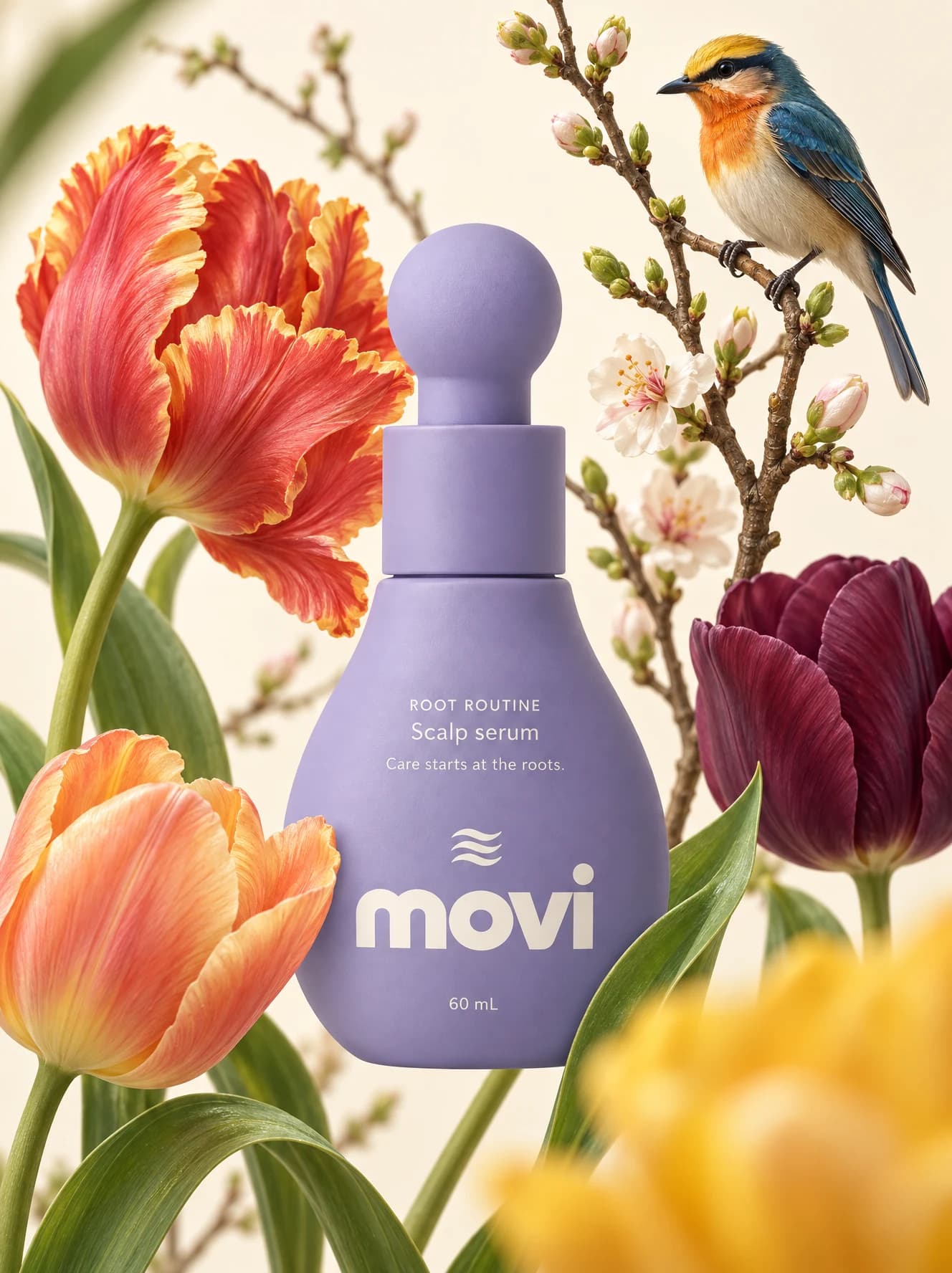 Beauty Among Tulips