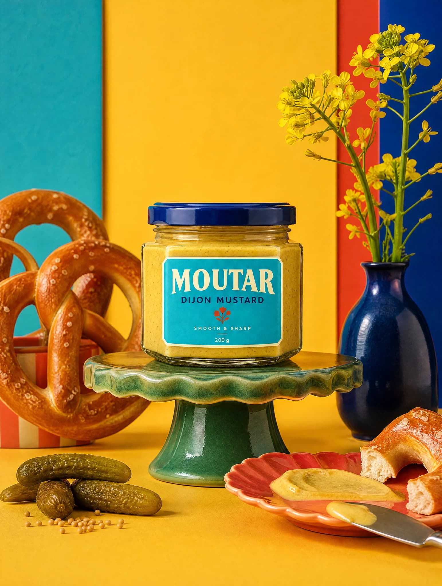 Dijon Pretzel Still Life