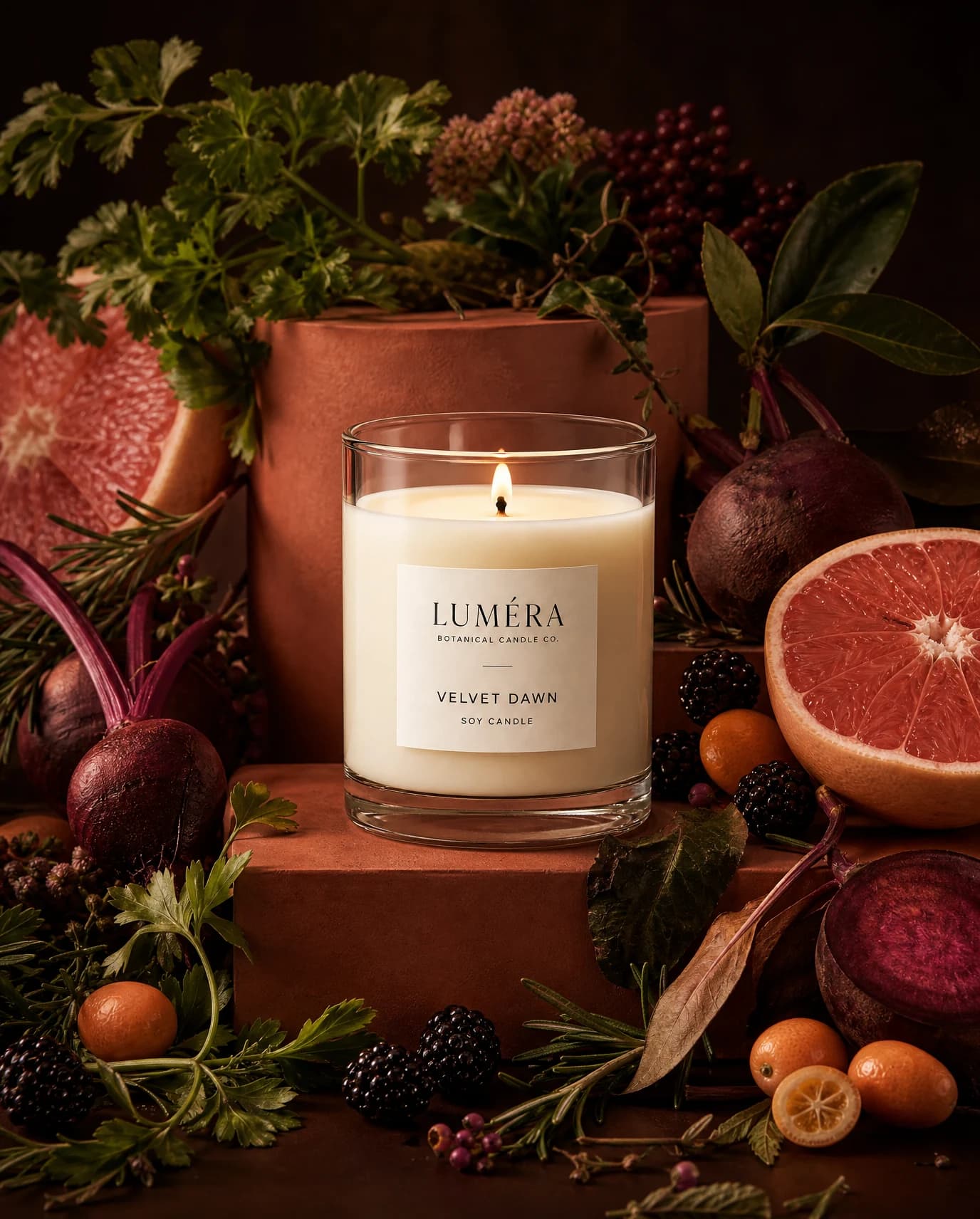 Terracotta Candle Pedestal