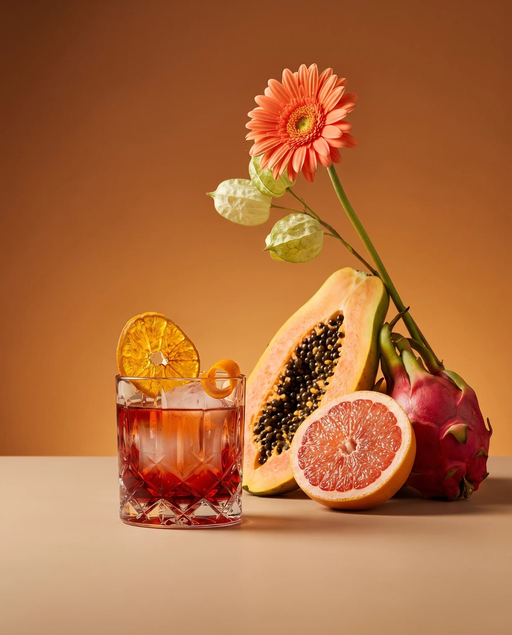 Papaya Cocktail Editorial