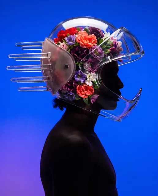 Floral Helmet Portrait