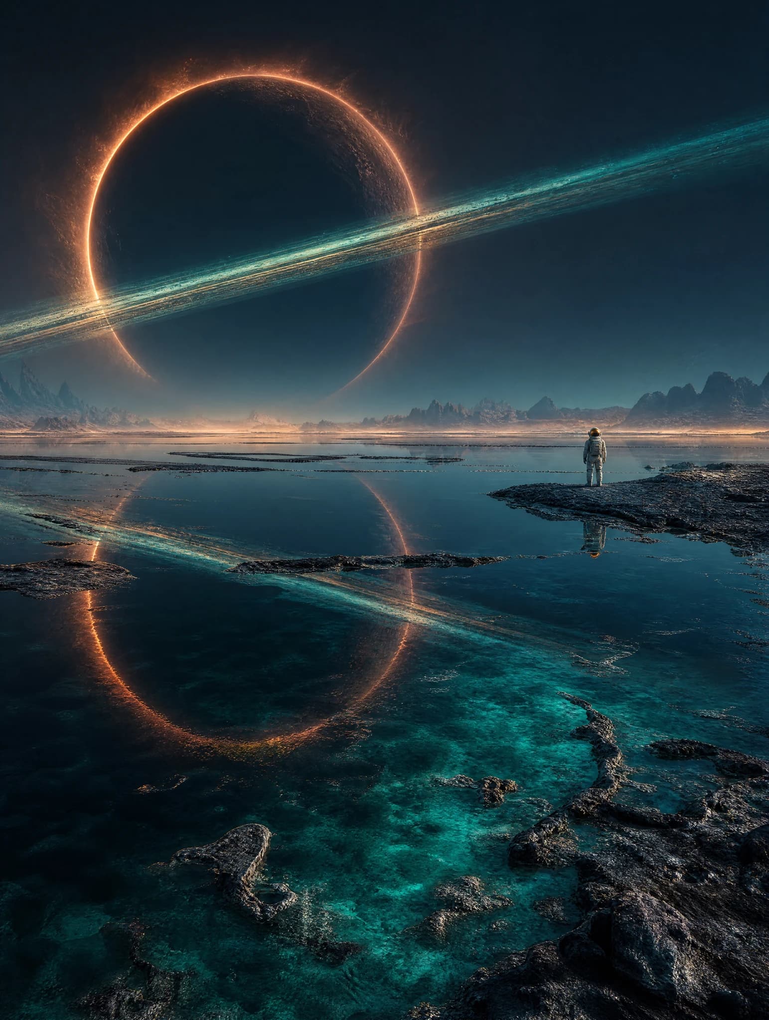 Astronaut Eclipse Lake