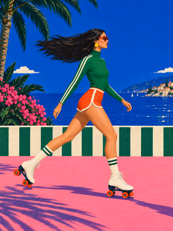 Riviera Skater Illustration
