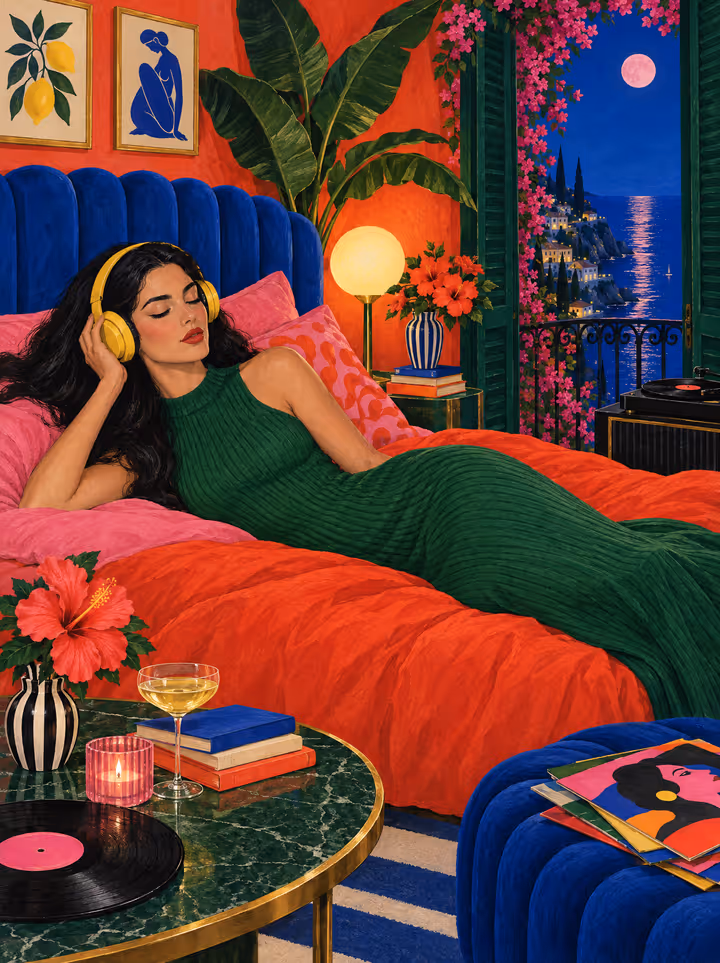 Vinyl Lounge Illustration