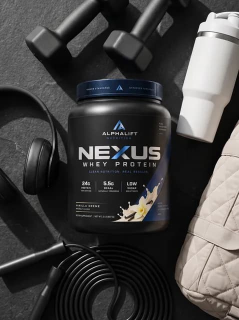 Gym Supplement Flat-Lay