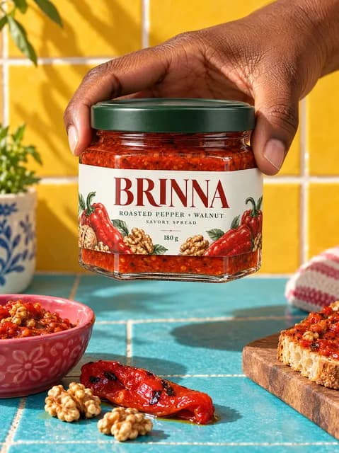 Hand-Held Jar on Tiles
