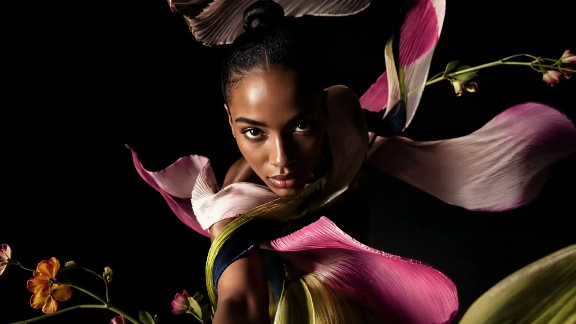A finished fashion image created as part of a visual production