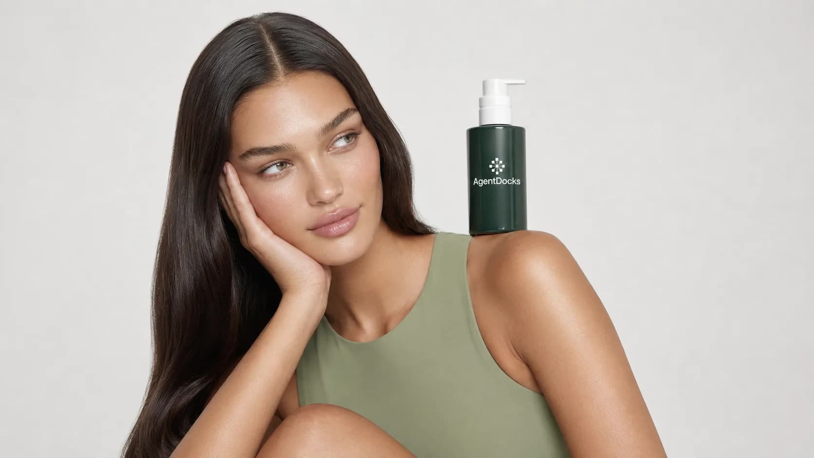 Skincare campaign visuals created with AgentDocks