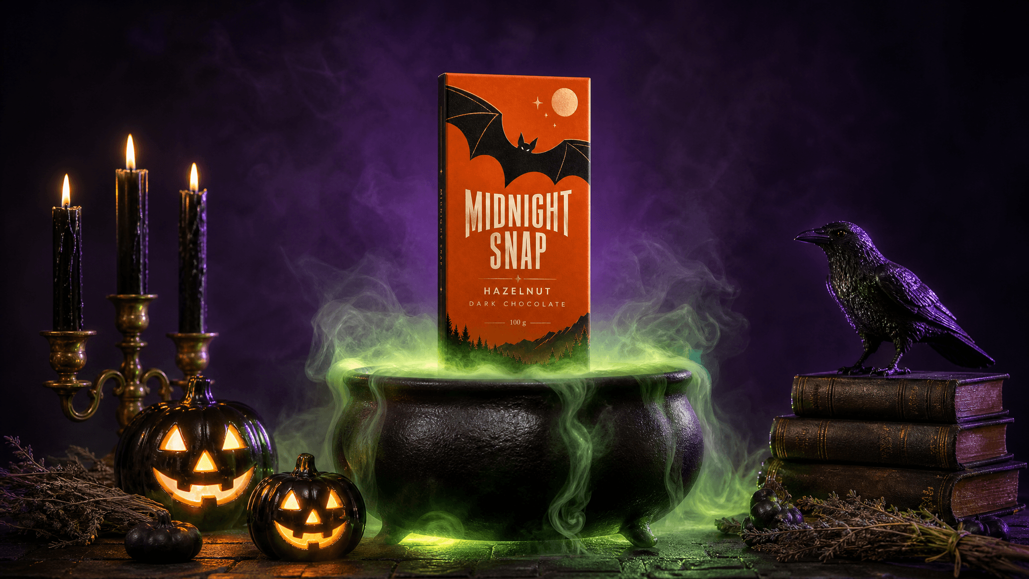 Explore Halloween AI prompts and templates for product photography. Create seasonal food, skincare and perfume campaign images with your own products.