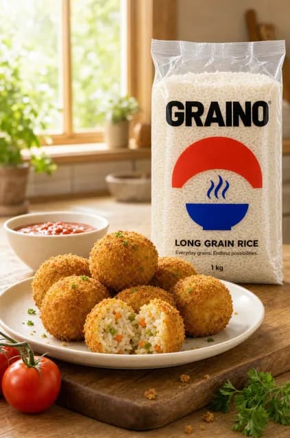 Rice with Golden Croquettes