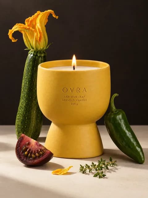 Candle Botanical Still Life